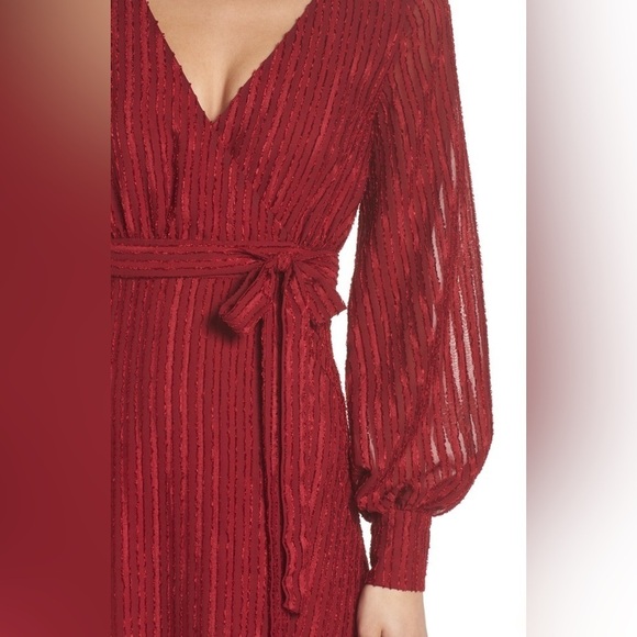 Fame and Partners The Rachel Wrap Gown Red - Picture 4 of 10